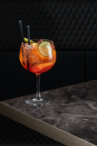 Cocktail photography for a London bar aperol spritz
